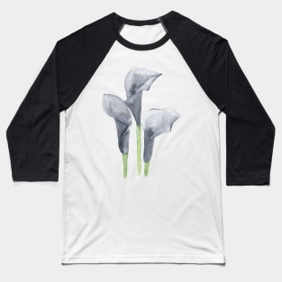 Black Calla Lily Baseball T-Shirt